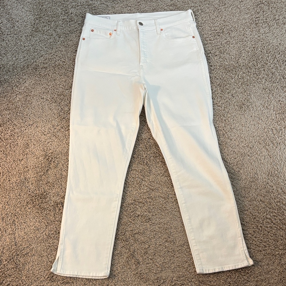 GAP Vintage Slim High Rise Jeans in White
